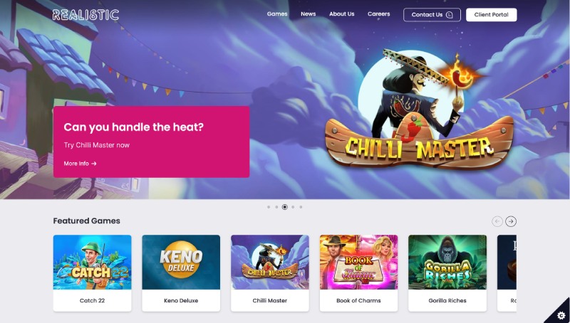 Realistic Games : page d'accueil