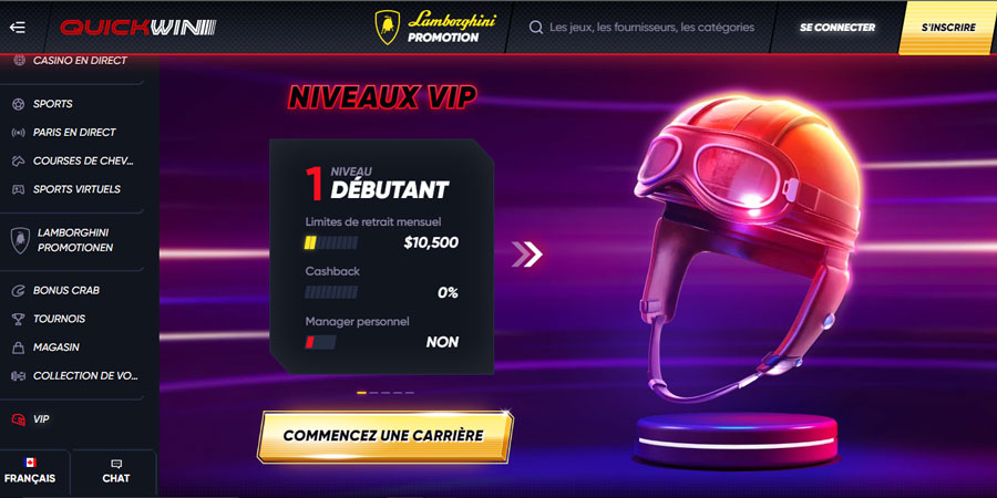 inscrivez-vous et profitez des avantages personnalisés de quickspin casino