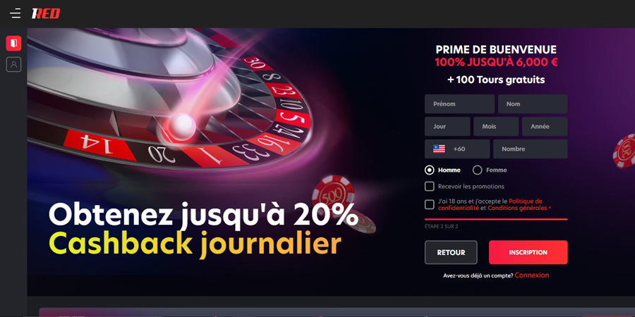 accueil 1red casino