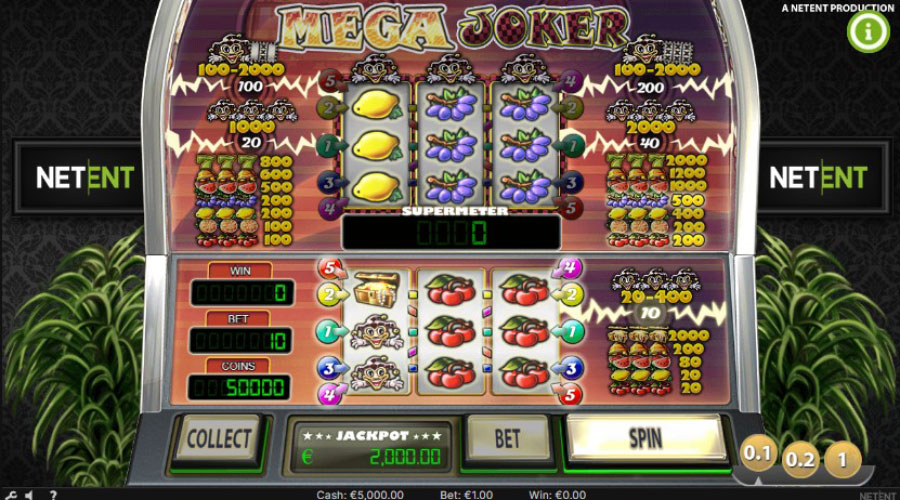 machine à sous mega joker de netent
