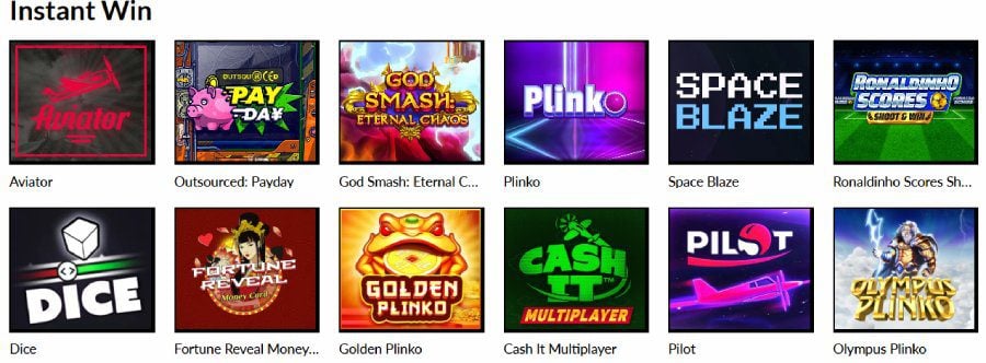 Les mini jeux sur Manga Casino