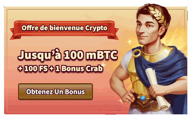 capture d'écran bonus bienvenue crypto my empire