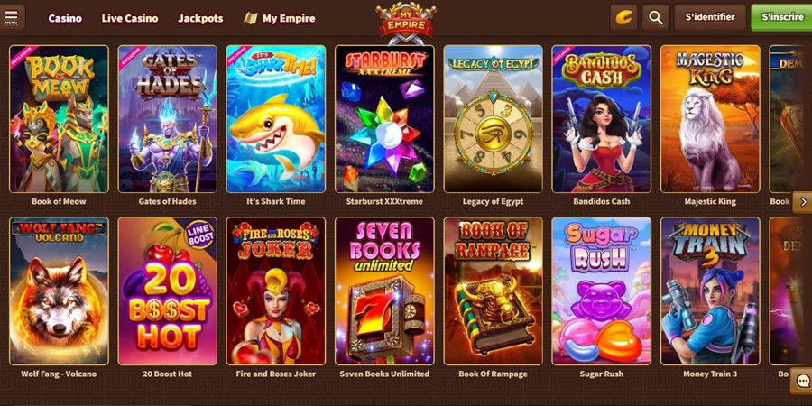 my empire casino dispose d'une ludothèque de qualité