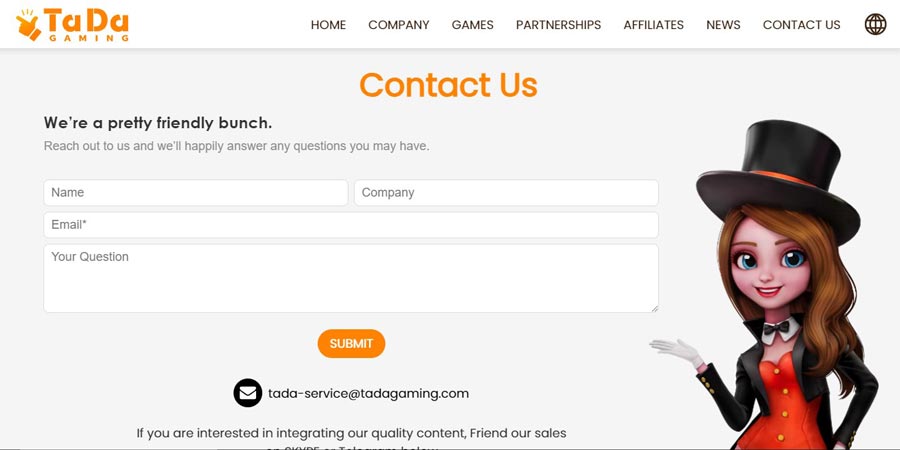 Le service Client de TaDa Gaming