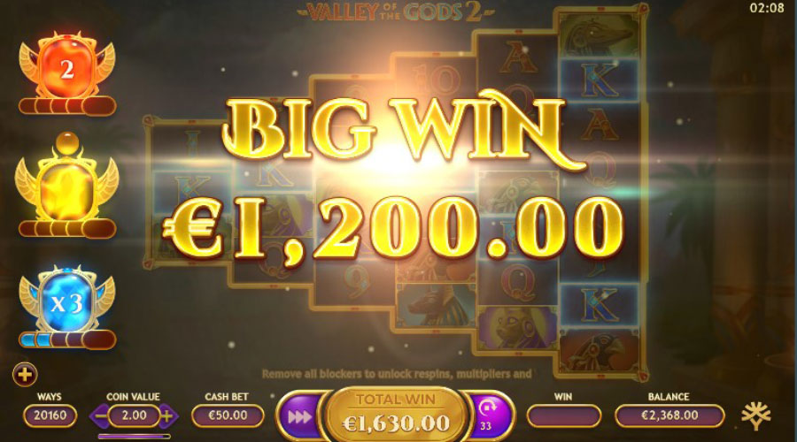 gains sur la machine à sous valley of gods 2