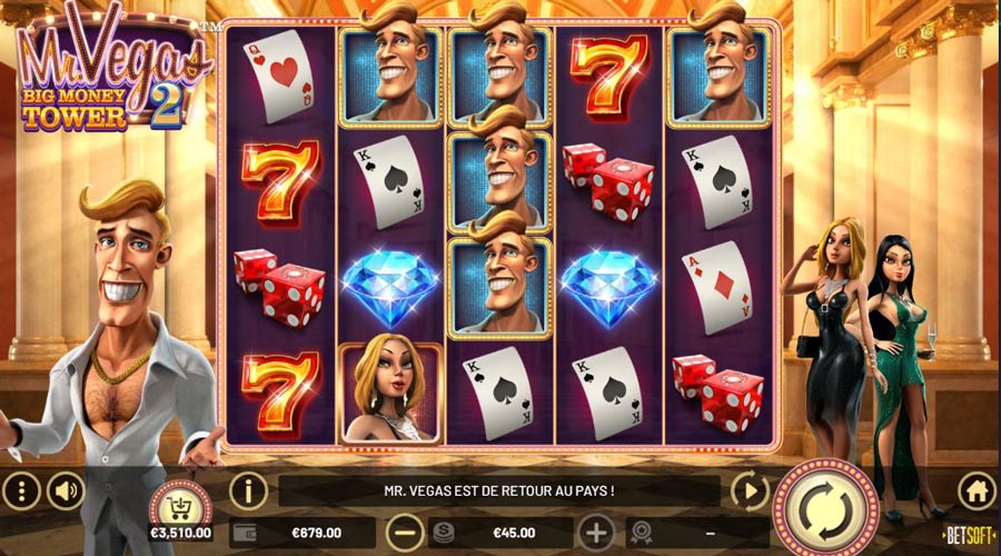 Écran de jeu Mr Vegas de Betsoft