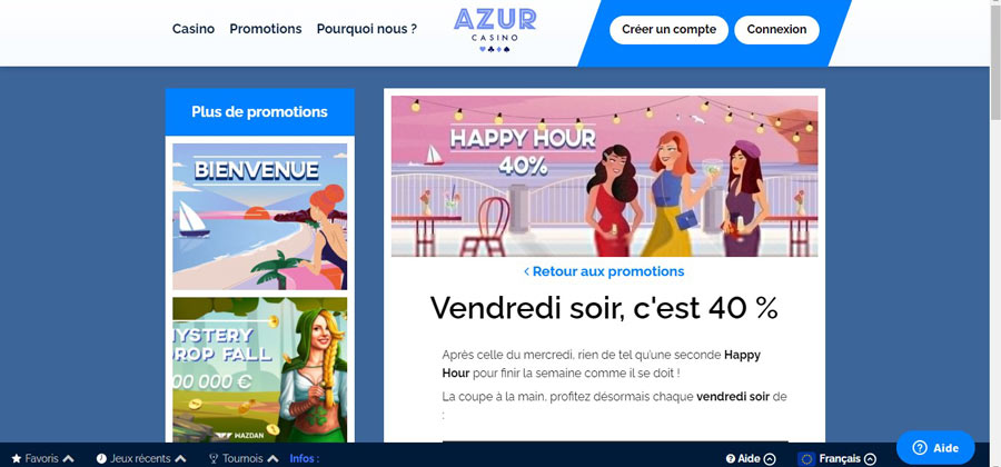 bonus vendredi azur casino