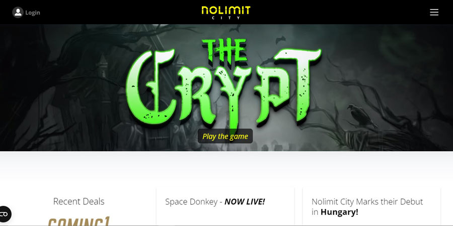 Capture d'écran page d'accueil de NoLimit Cuty