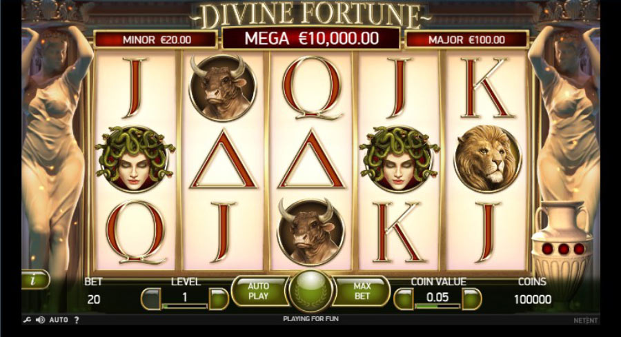 Capture d'écran de la machine à sous Divine Fortune