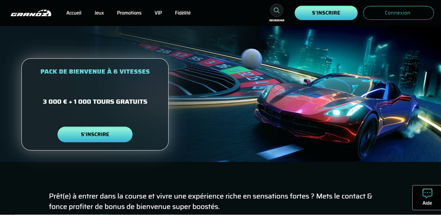 grandz casino une offre de bienvenue en 6 vitesses