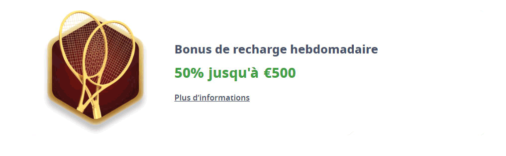 bonus de recharge hebdomadaire
