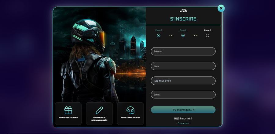 inscription grandz étape 3