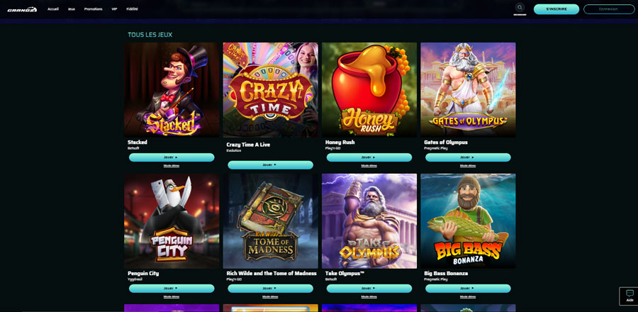 grandz casino les meilleurs jeux des meilleurs fournisseurs