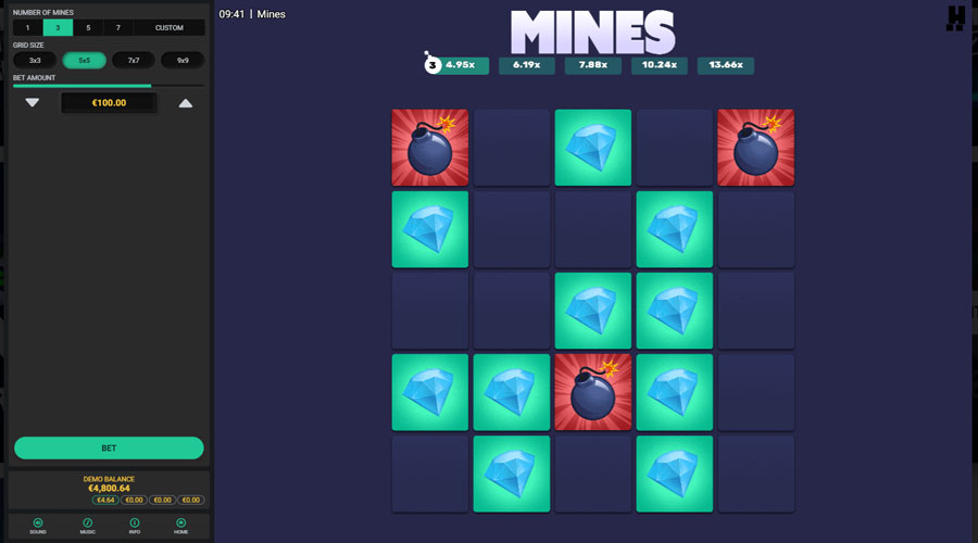 mines dare 2 win de hacksaw gaming betway