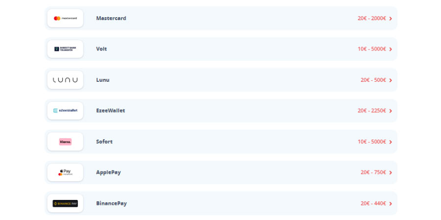 Les moyens de dépôt disponibles sur casino infinity