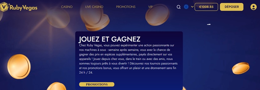 solde depose sur ruby vegas