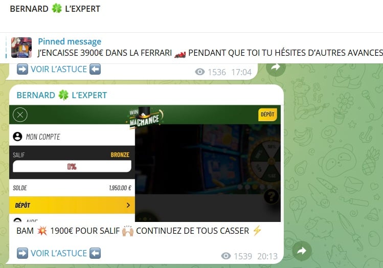 bernard l'expert telegram