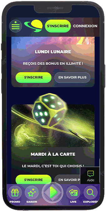 bonus hebdomadaire space fortuna casino