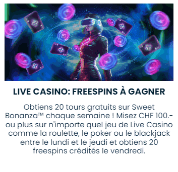 capture d'écran bonus live casino wettigo casino