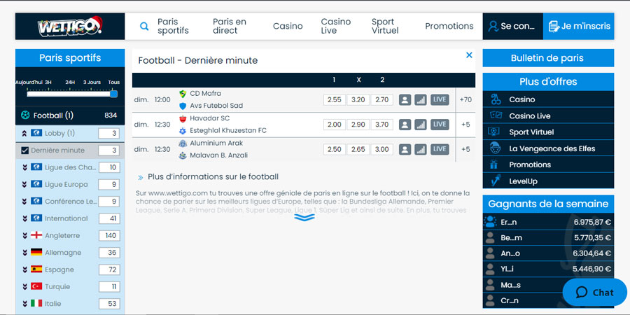 pariez et décrochez le jackpot wettigo