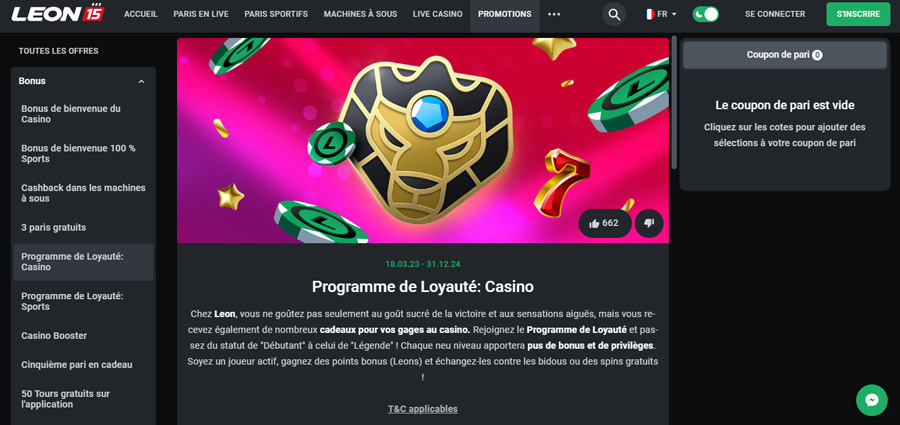 le programme vip de leonbet