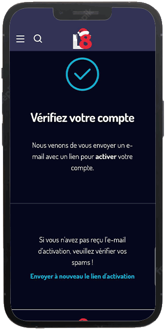 inscription lucky8 sur android étape4