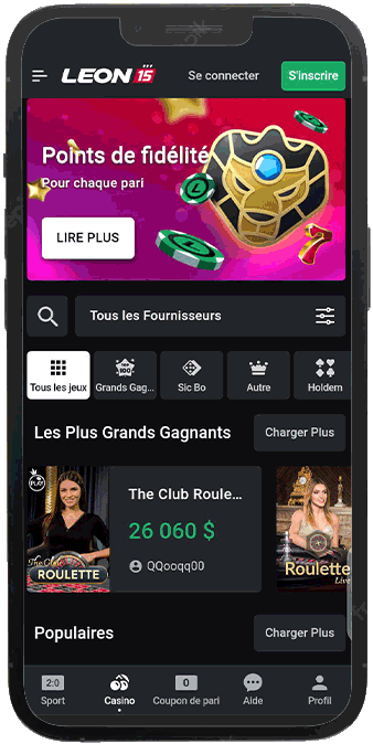 version mobile leonbet