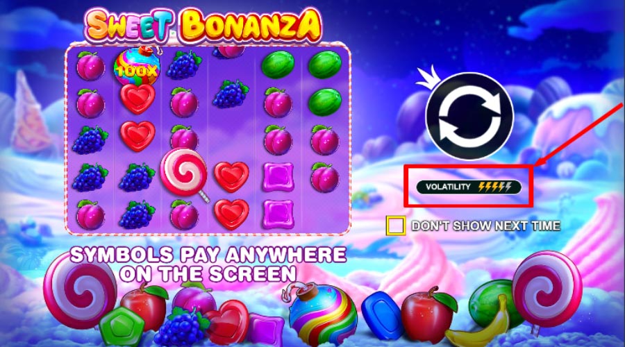 écran de jeu Sweet Bonanza