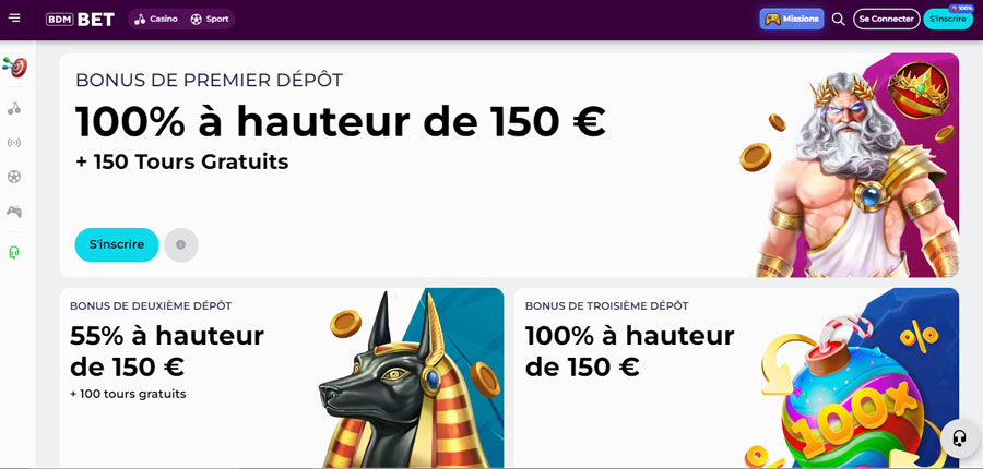 Bonus de bienvenue BDMBet