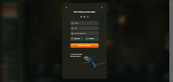 inscription sur cashwin étape 3