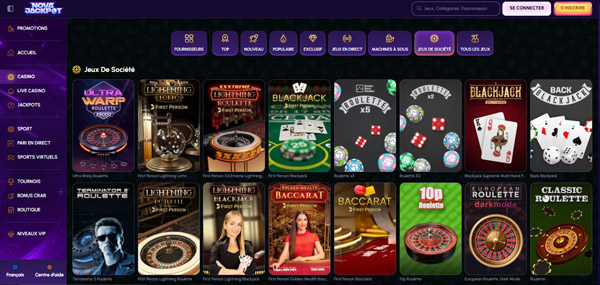 jeux de table nova jackpot
