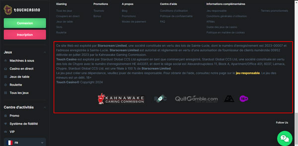 touch casino un casino fiable et sécurisé touch casino