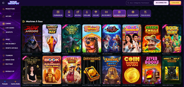 machines à sous nova jackpot