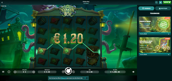 machine à sous kraken bay d'ela games playio