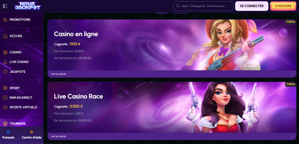 tournoi nova jackpot