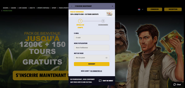 inscription étape 3 winolot