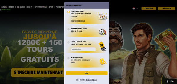 inscription étape 2 winolot