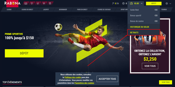 retrait rabona étape 1