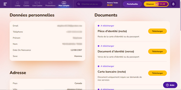 retrait sur wild sultan étape 2