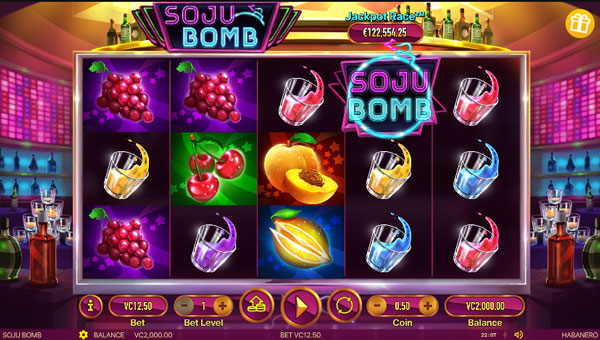 Capture d'écran slot Soju Bomb
