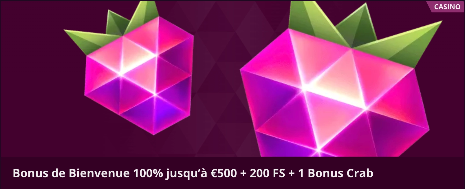 bonus de bienvenue sur malina casino