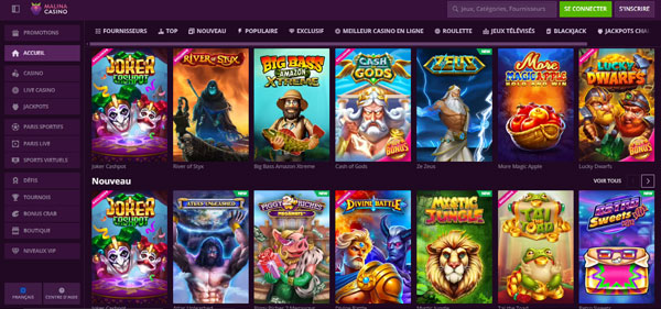 jeux malina casino