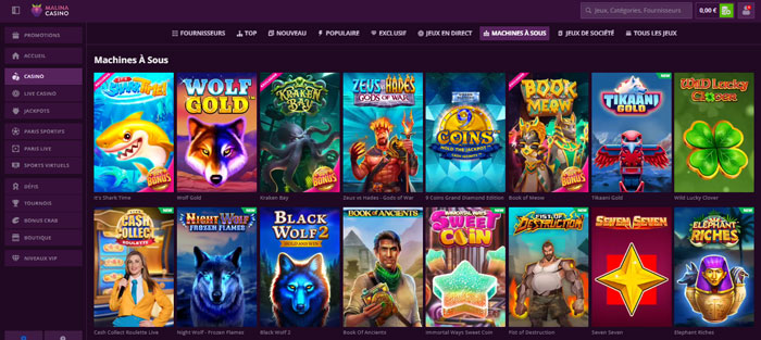 machines à sous malina casino