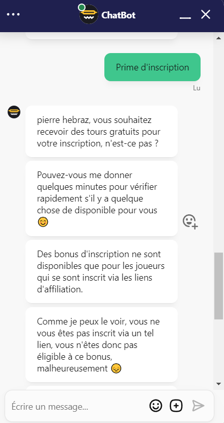 live chat bruno casino