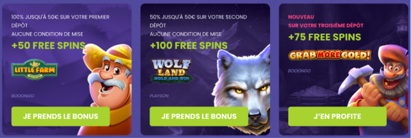 bonus sur 3 dépôts madnix casino