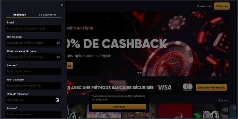 Inscription Instant Casino