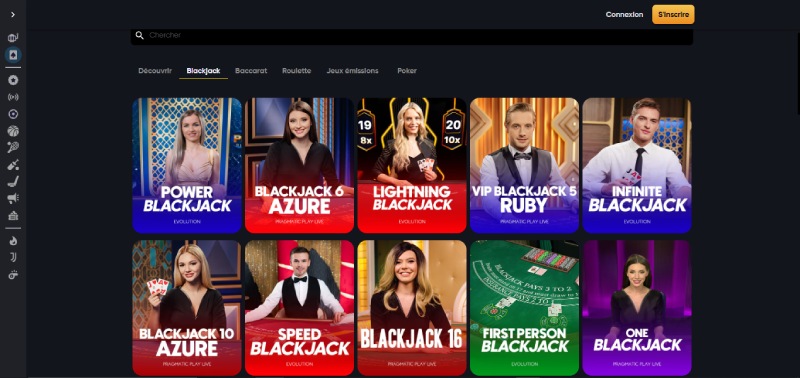 Jeux de table Instant Casino