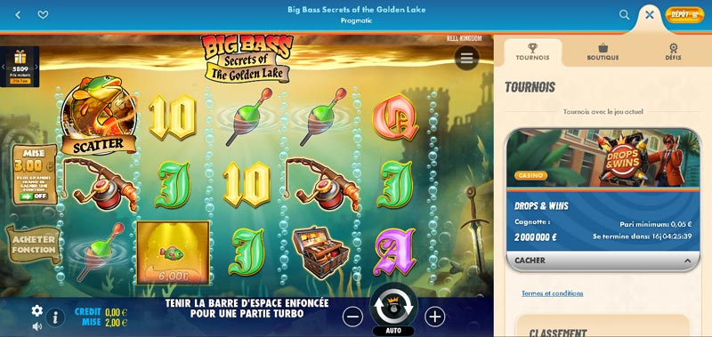 big bass secrets of the golden lake de pragmatic play vegasino