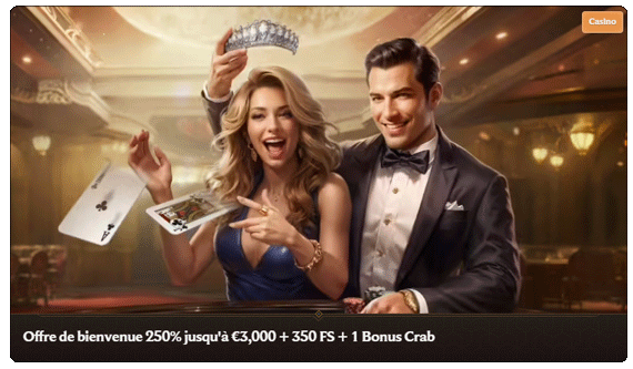 capture d'écran bonus bienvenue crownplay casino