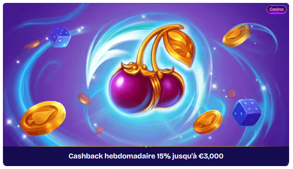 capture d'écran bonus cashback hebdomadaire genieplay casino